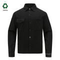 Men Rpet Fleece Shirt Recycled Polyester Anti-piling  Big Shirts with Over Size Pockets eco friendly fleece big shirt